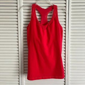 Lululemon Deep Breath Tank top Lush Coral size 8 rare